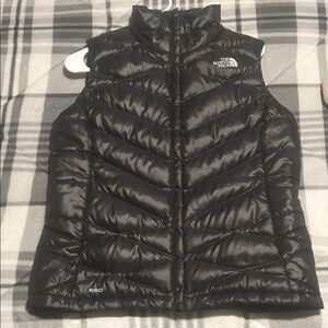 The North Face Shiny Black Puffer Vest